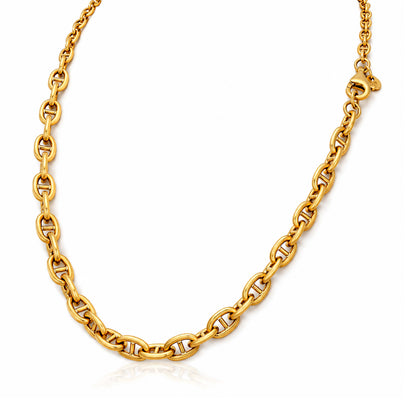 Regal Interlocking Loop Silver Statement Chain