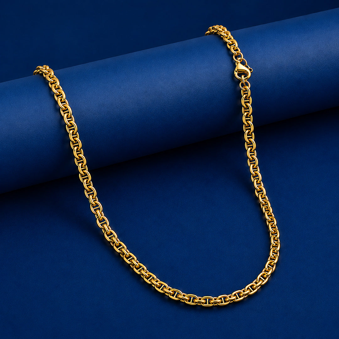 Regal Interlocking Loop Silver Statement Chain