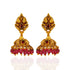 Regal Peacock 925 Sterling Silver Pink Bead Jhumkas for Women