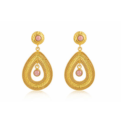 Regal Pearl Dangle 925 Sterling Silver Earrings