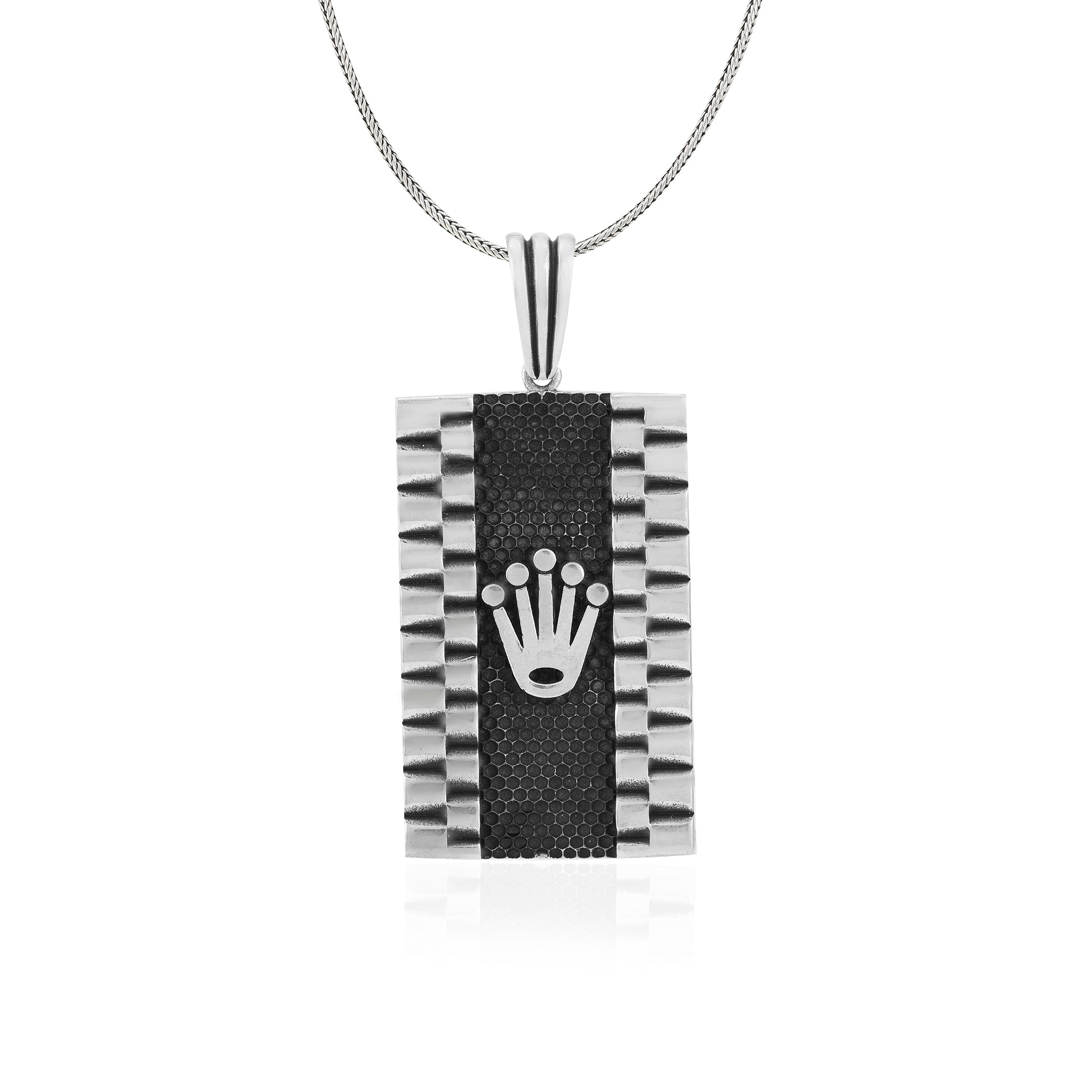 Regal Queen Crown Design 925 Sterling Silver Pendant
