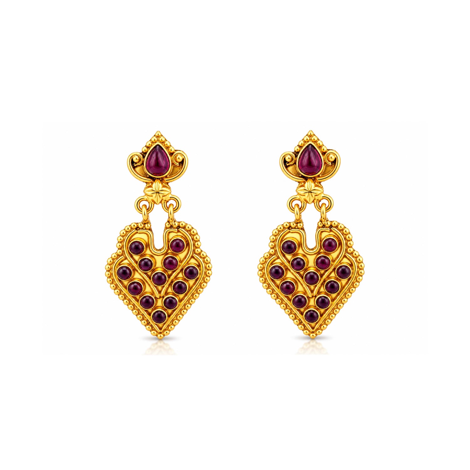 Regal Ruby Radiance 925 Sterling Silver Luxury Earrings