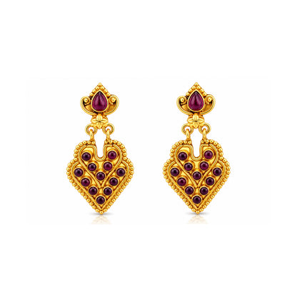 Regal Ruby Radiance 925 Sterling Silver Luxury Earrings