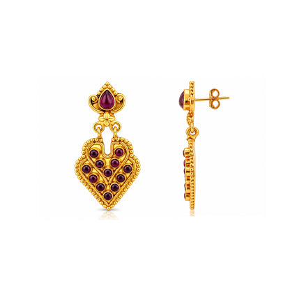 Regal Ruby Radiance 925 Sterling Silver Luxury Earrings