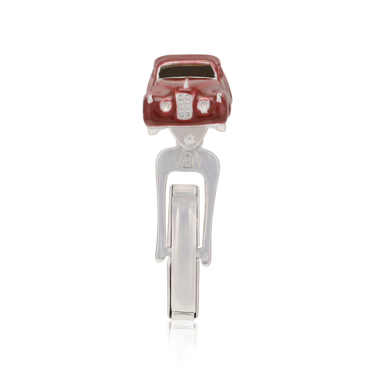 Retro Cruiser Rhodium Plated Car 925 Coat Pin 
