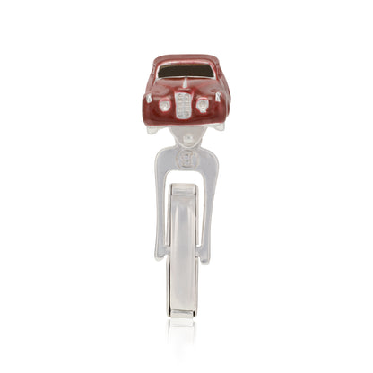 Retro Cruiser Rhodium Plated Car 925 Coat Pin 
