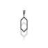 Rhodium Dual Hexagon Radiance Pendant