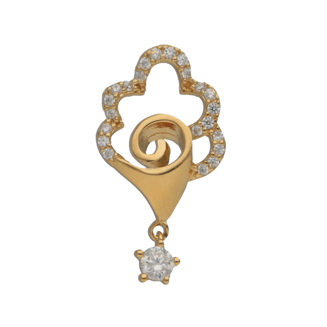 RhodiumGolden Floral Pendant IT0034