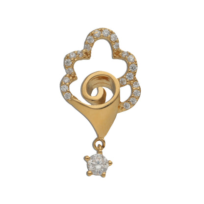 RhodiumGolden Floral Pendant IT0034