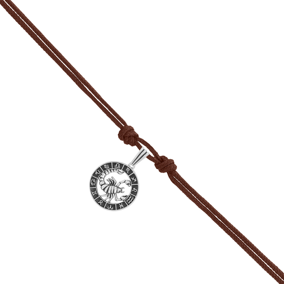 Sacred 925 Scorpio Oxidised Zodiac Pendant