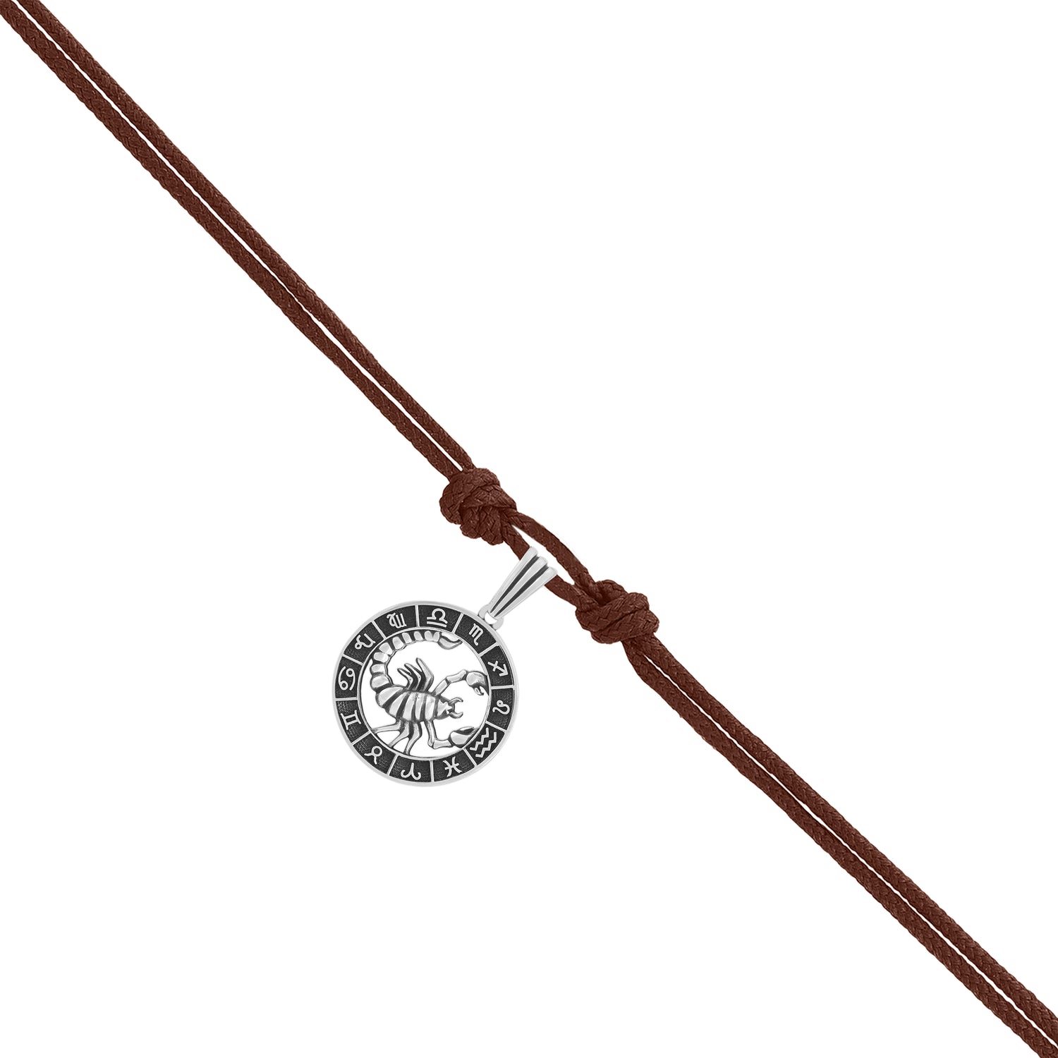 Sacred 925 Scorpio Oxidised Zodiac Pendant