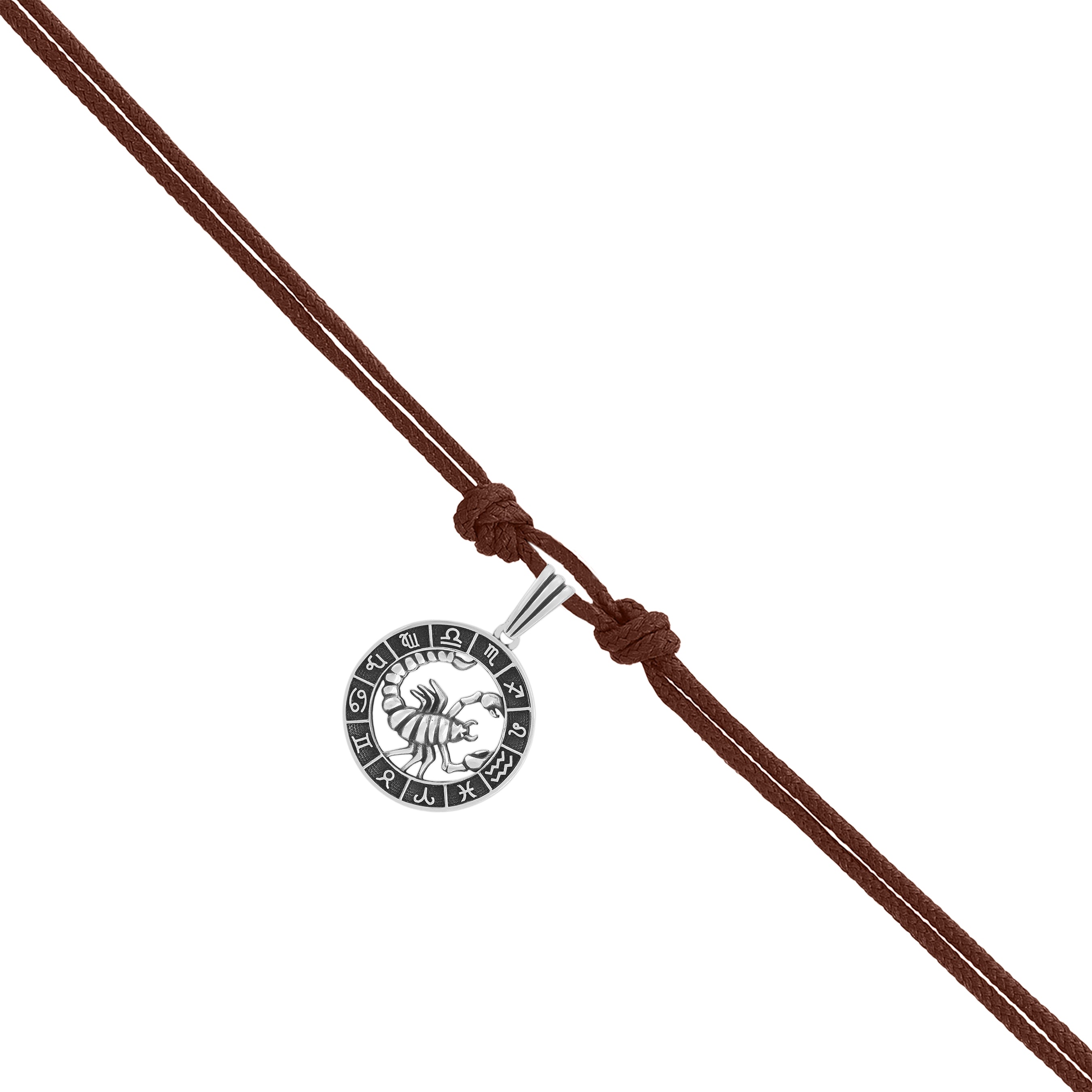 Sacred 925 Scorpio Oxidised Zodiac Pendant