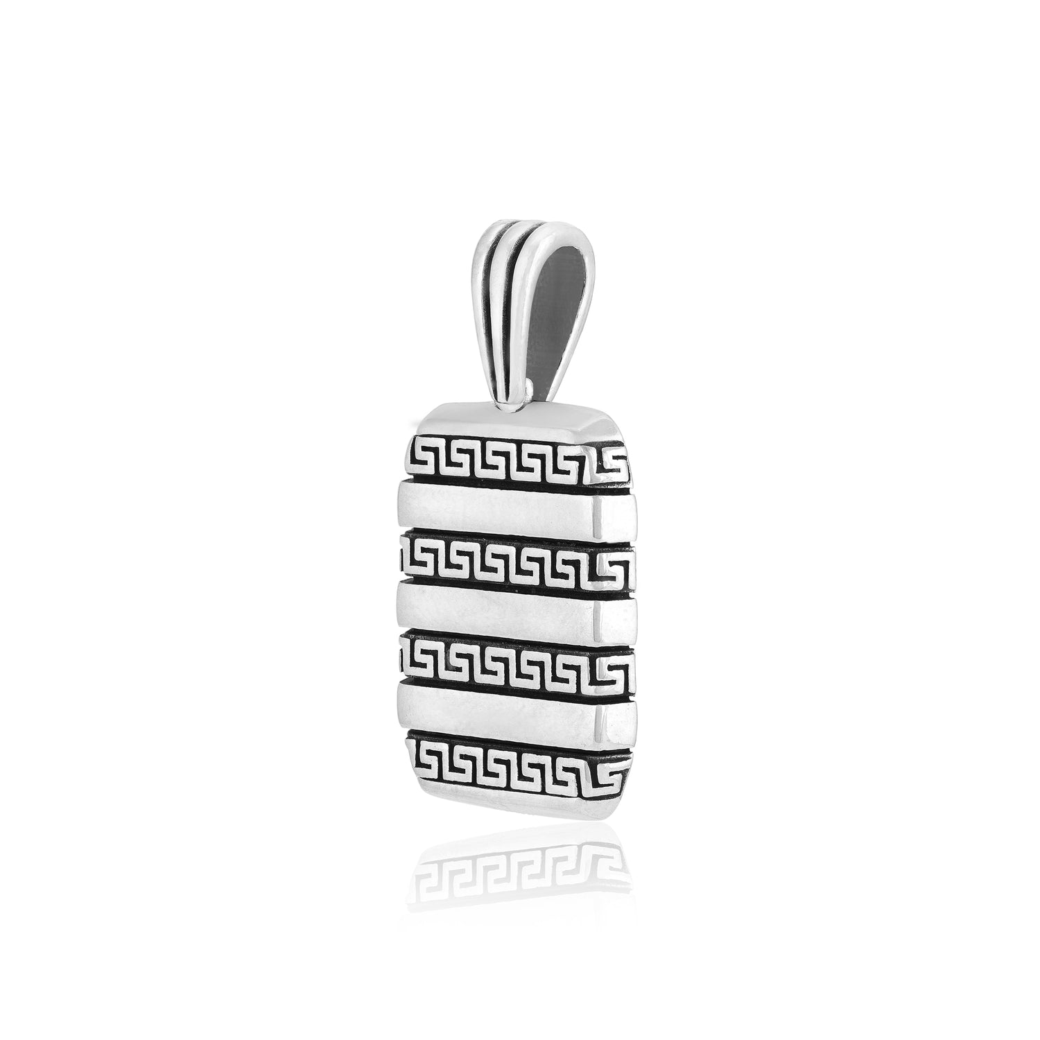 Rhodium 925 Intricate Labyrinth Pendant