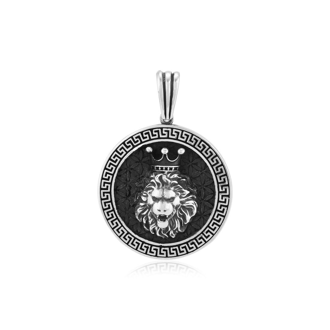 Rhodium 925 Majesty Lion King Oxidised Pendant