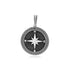 Rhodium 925 Navigator Compass Oxidised Pendant