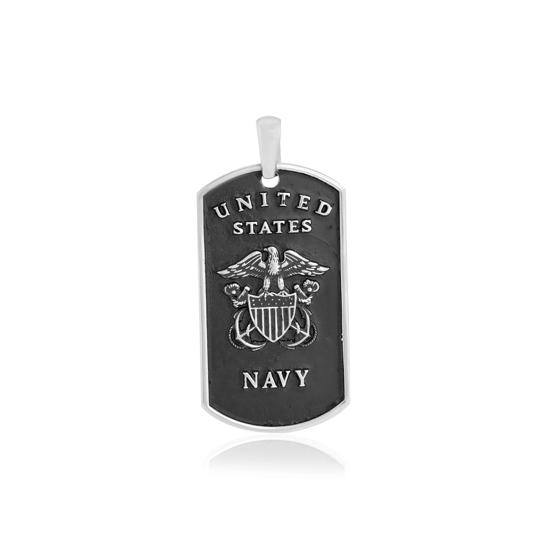 Rhodium 925 United States Navy Pride Oxidised Pendant