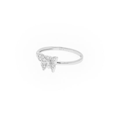 Rhodium Butterfly Ring Online