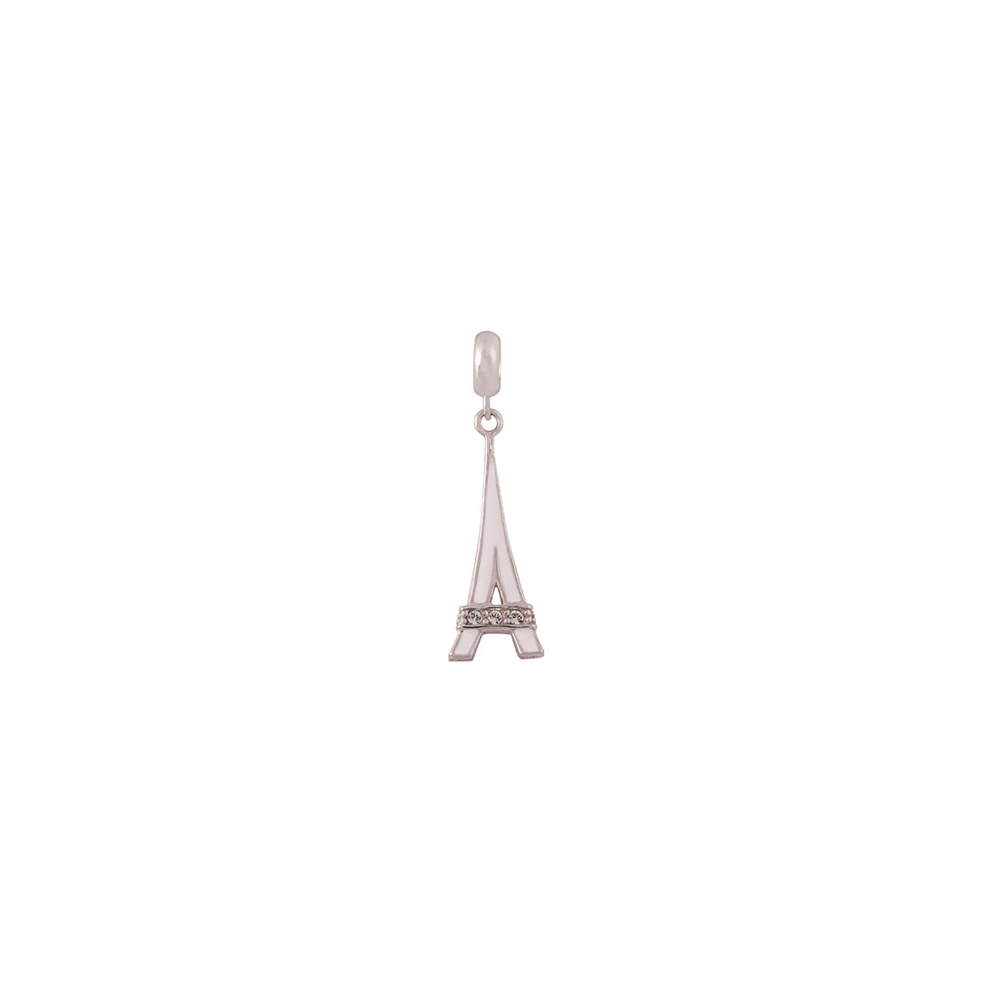 Rhodium Frosty Eiffel Pendant IT0252