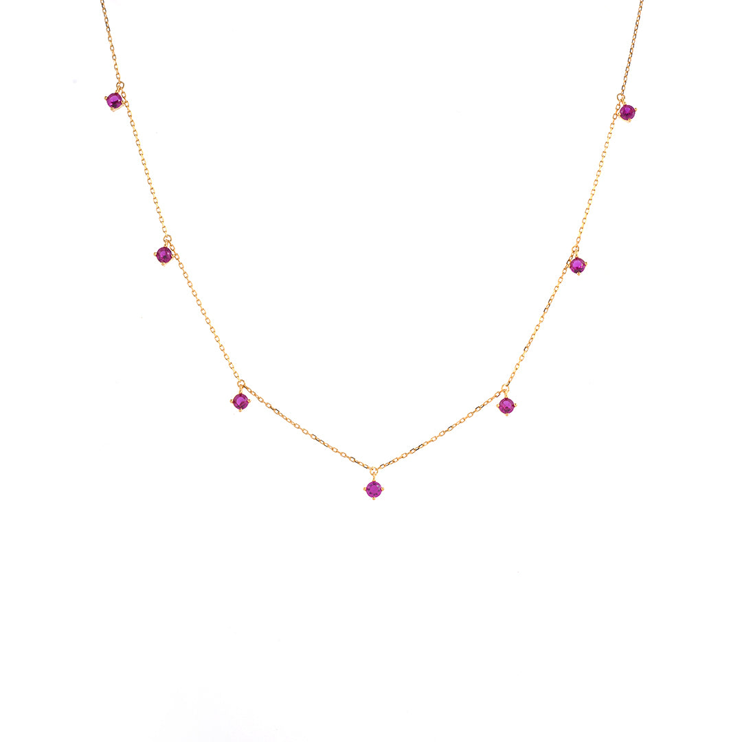 Rhodium Majestic Magenta Necklace Online