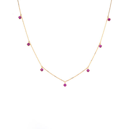 Rhodium Majestic Magenta Necklace Online