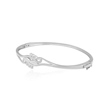 Rhodium Plated Unified Hearts Kada