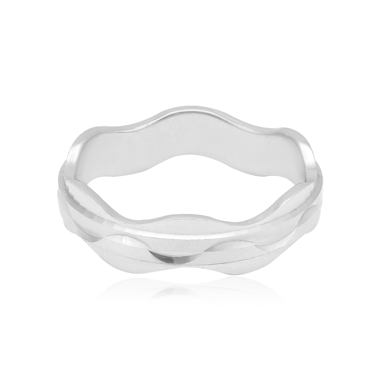 Rhodium Plated Velora Curve 925 Ring 
