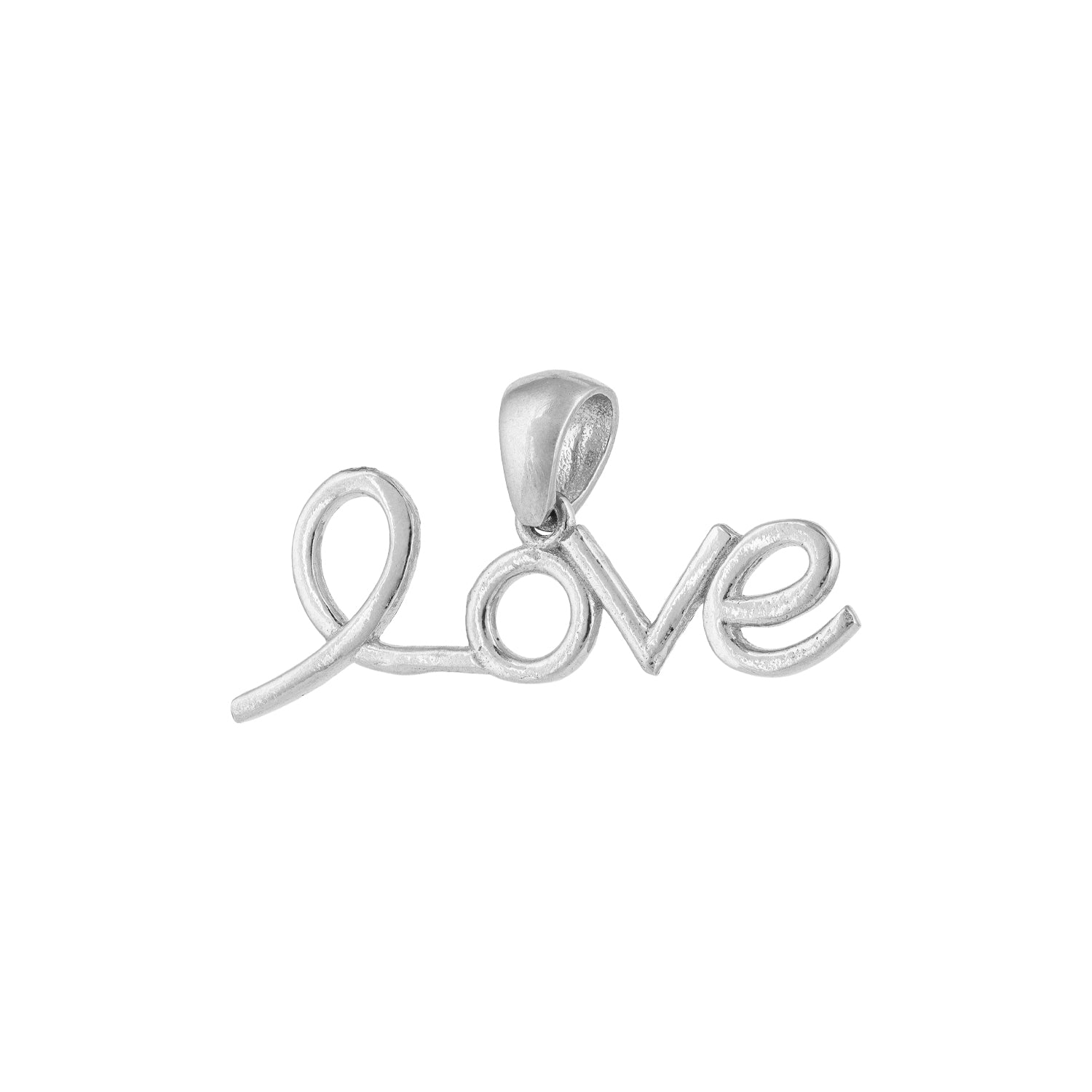 Romantic Cursive Love Statement 925 Sterling Silver Pendant for women