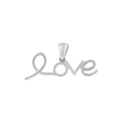 Romantic Cursive Love Statement 925 Sterling Silver Pendant for women