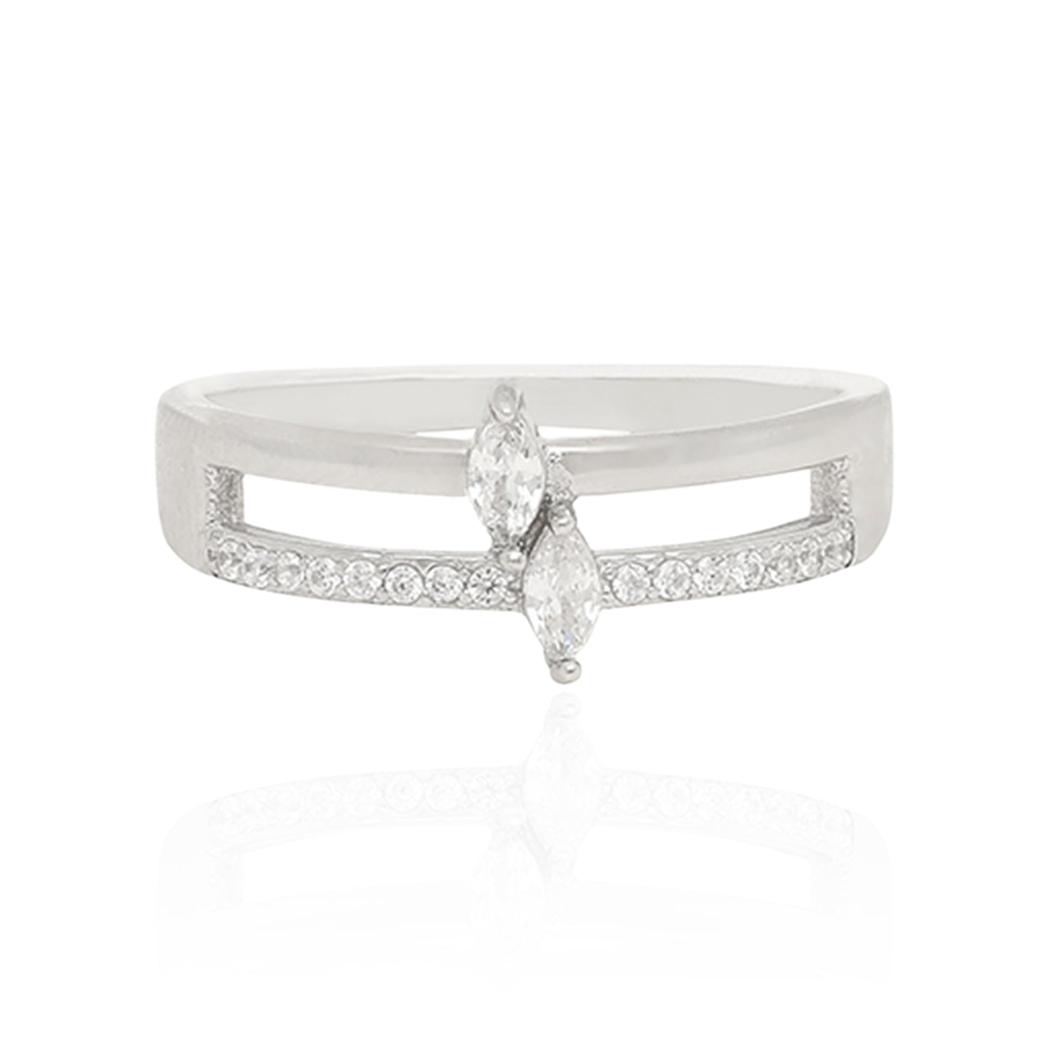 Romantic Dual Glow 925 Sterling Silver Ring for Women