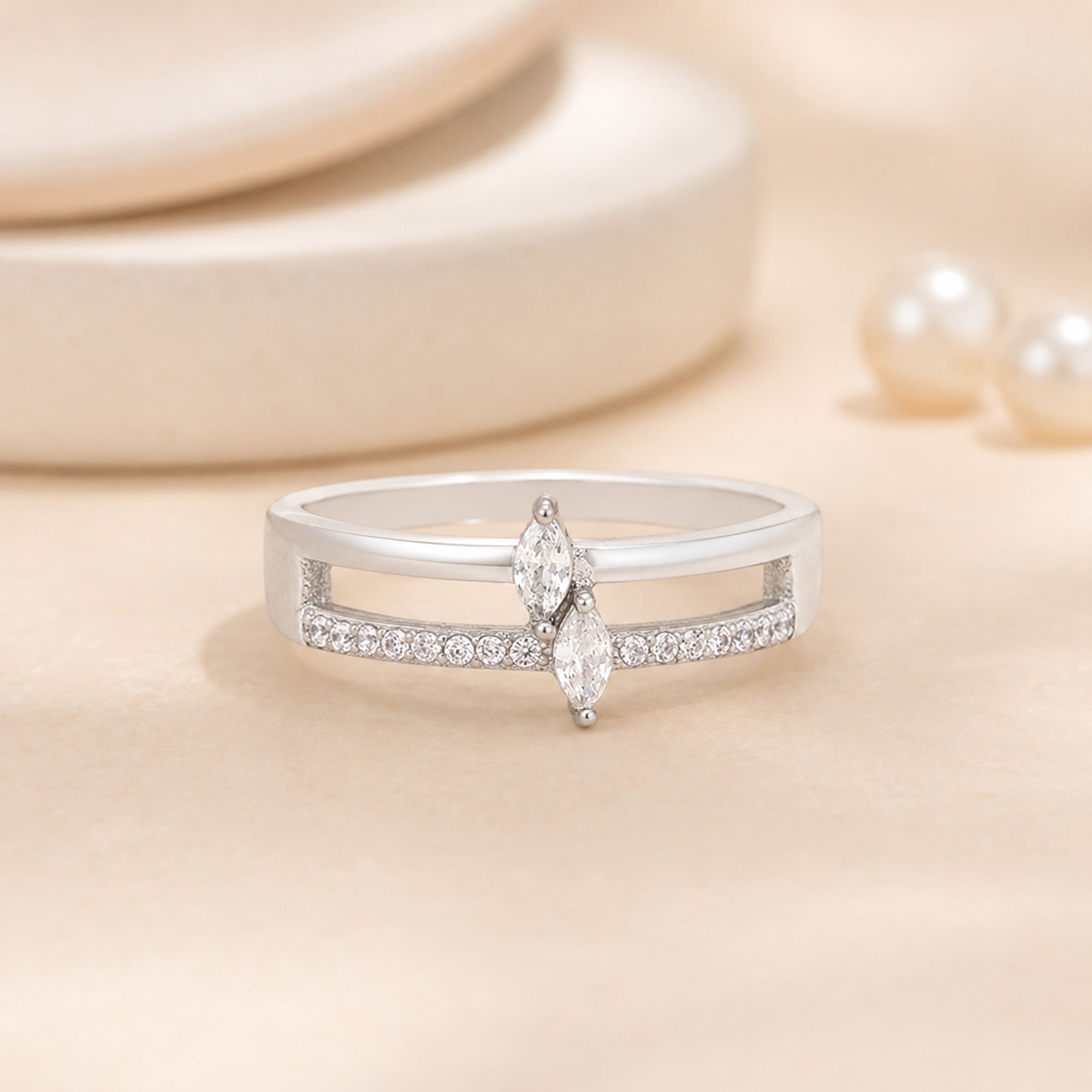 Romantic Dual Glow 925 Sterling Silver Ring for Women