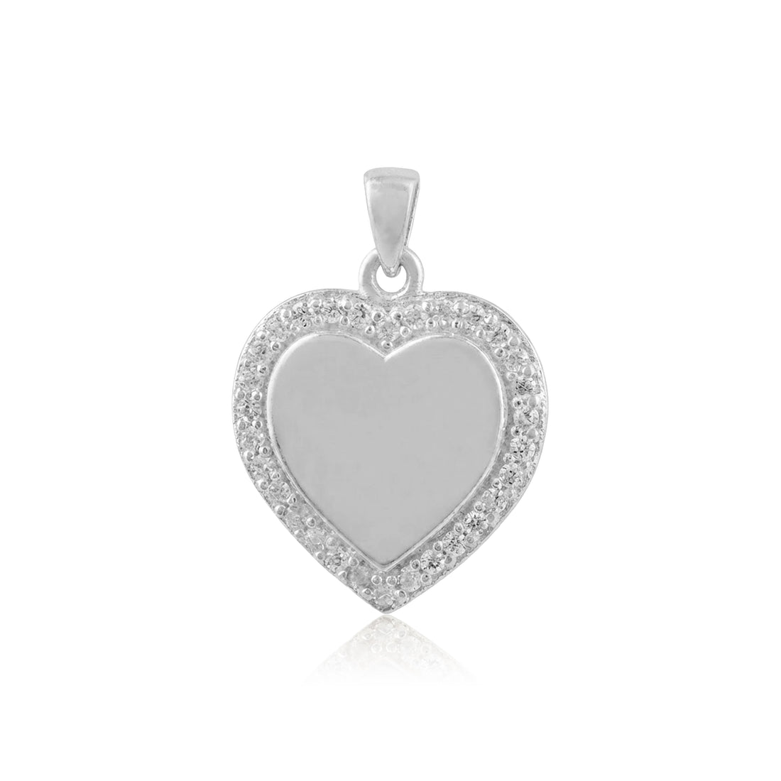 Romantic Heart Charm 925 Sterling Silver Engraving Pendant for women