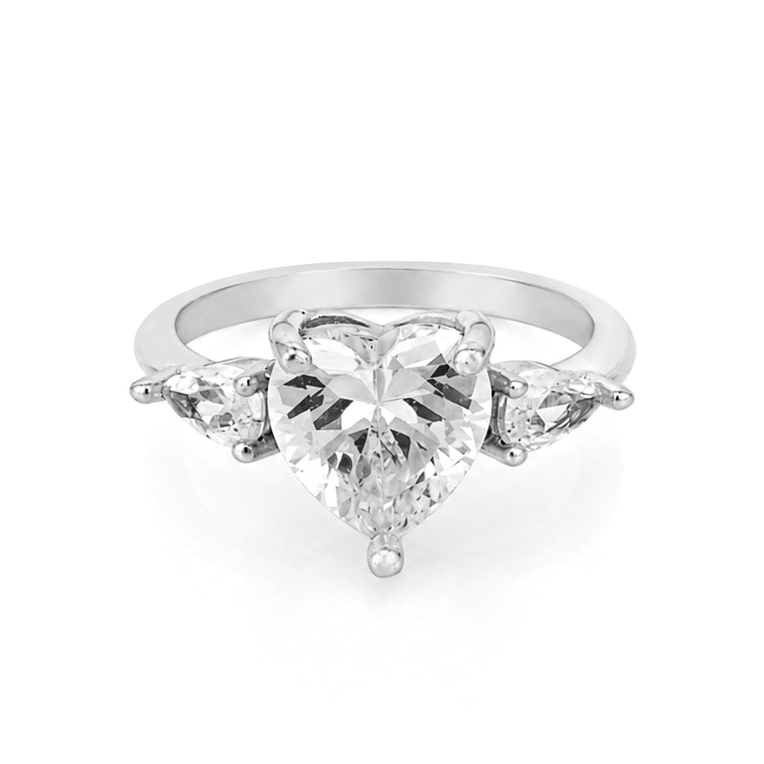 Romantic Heart Shine 925 Sterling Silver Ring for women