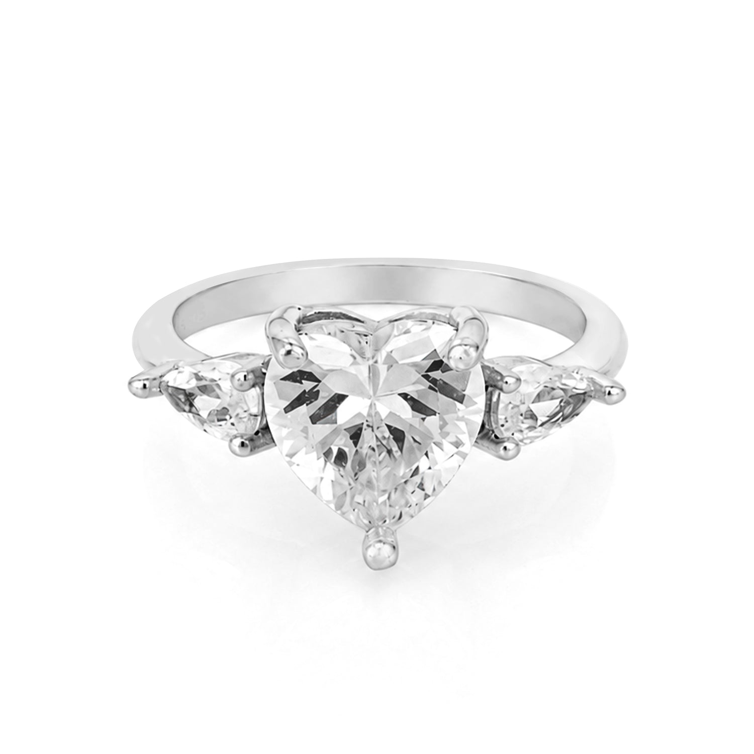 Romantic Heart Shine 925 Sterling Silver Ring for women