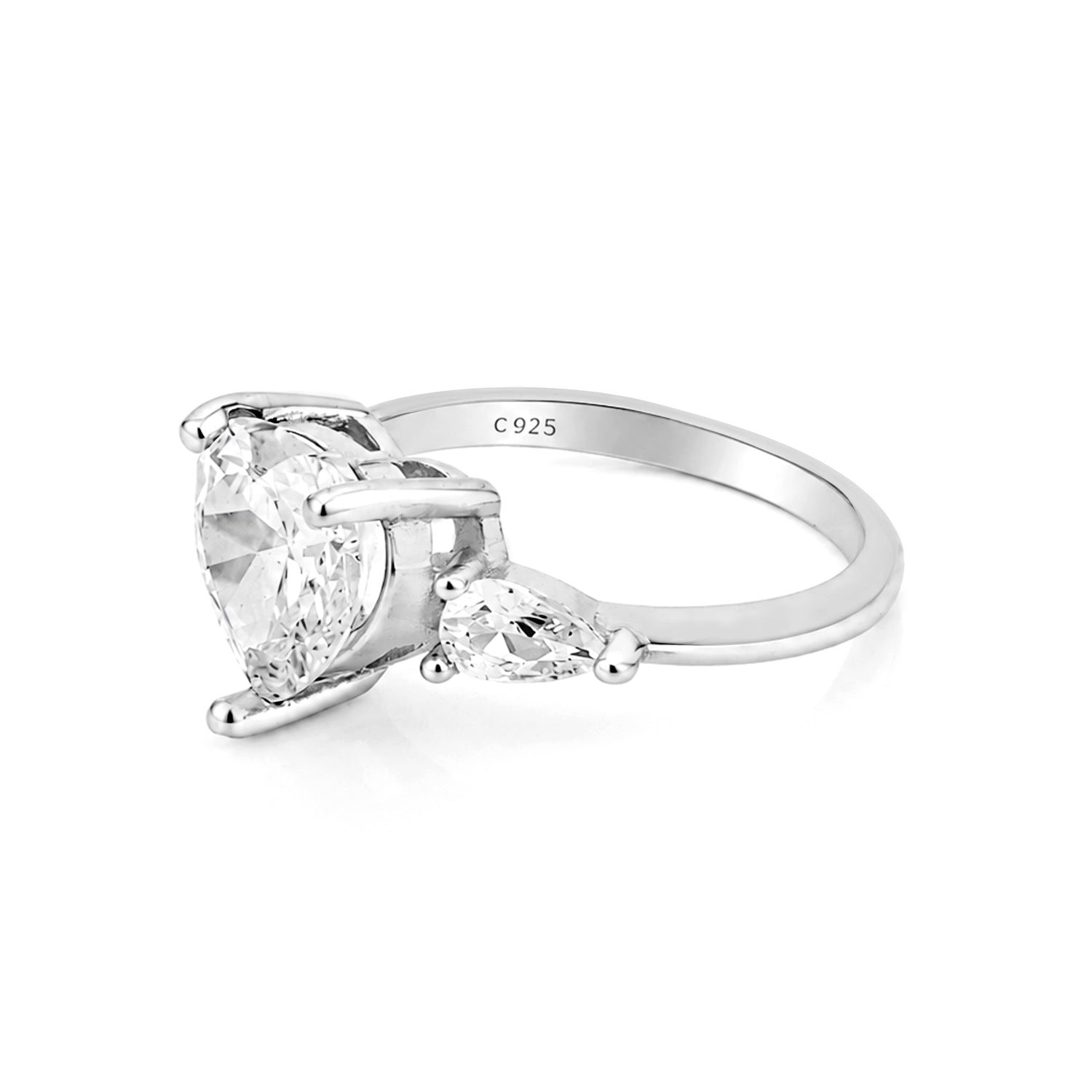 Romantic Heart Shine 925 Sterling Silver Ring for women
