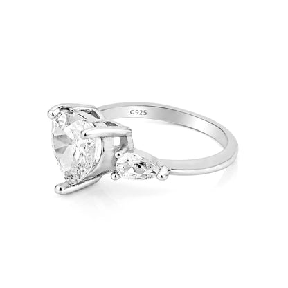 Romantic Heart Shine 925 Sterling Silver Ring for women