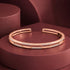 Rosé Elegance 925 Sterling Silver Crystal Accent Kada