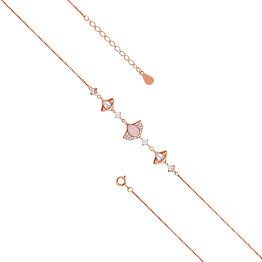 Rose Flutter 925 Sterling Silver Bracelet