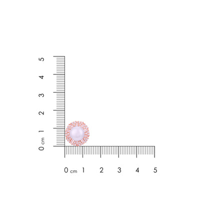 Rose Gold 925 Sterling Silver White Pearl Stud for Women