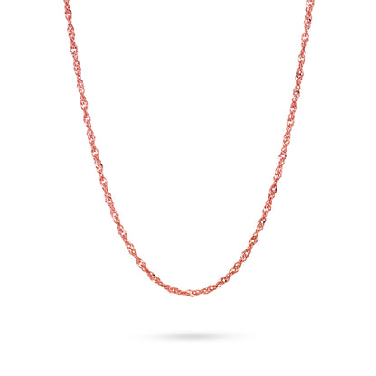 Rose Gold Twisted Rope 925 Sterling Silver Chain for women