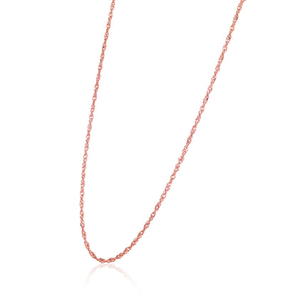 Rose Gold Twisted Rope 925 Sterling Silver Chain for women