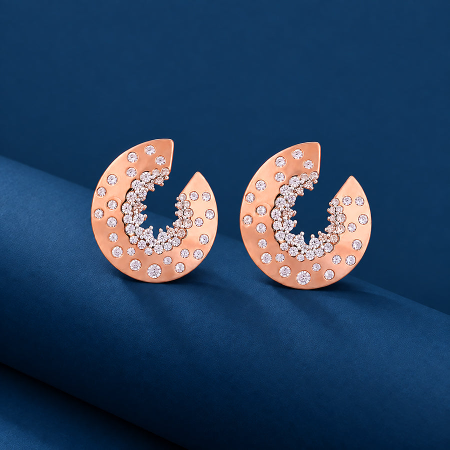 Rose Gold Celestial 925 Sterling Silver Earrings for Women