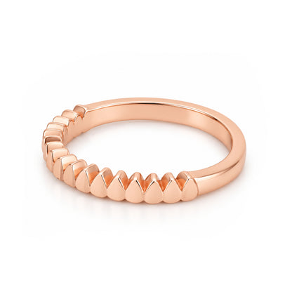 Rose Gold Spiked Pyramid Sterling Silver Ring
