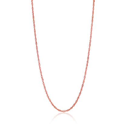 Rose Gold Twisted Rope 925 Sterling Silver Chain for women
