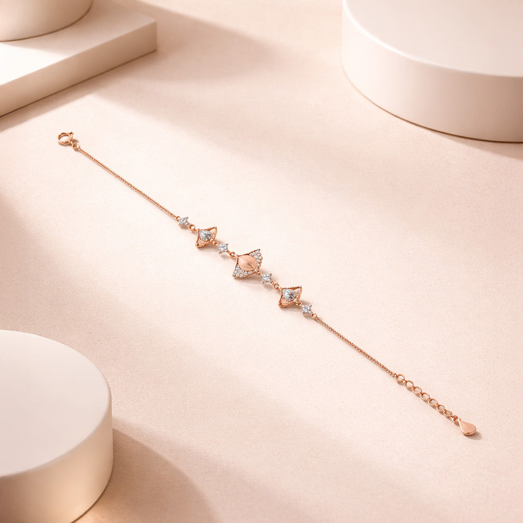 Rose Flutter 925 Sterling Silver Bracelet