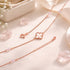 Rose Glow Clover 925 Sterling Silver Bracelet