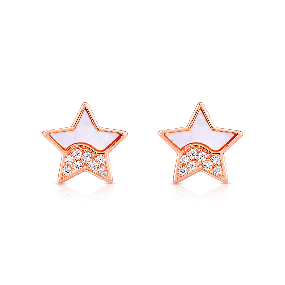 Rose Gold Celestial 925 Sterling Silver Earrings for Women