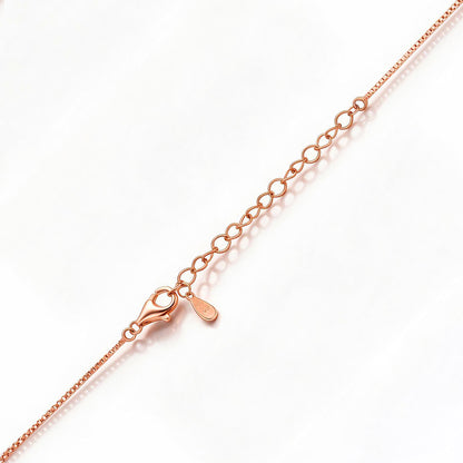 Rose Gold Fan Mosaic Shell Sterling Silver Pendant