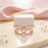 Rose Gold Floral Swirl 925 Sterling Silver Ring for Women