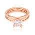 Rose Gold Luminescence Solitaire 925 Ring 
