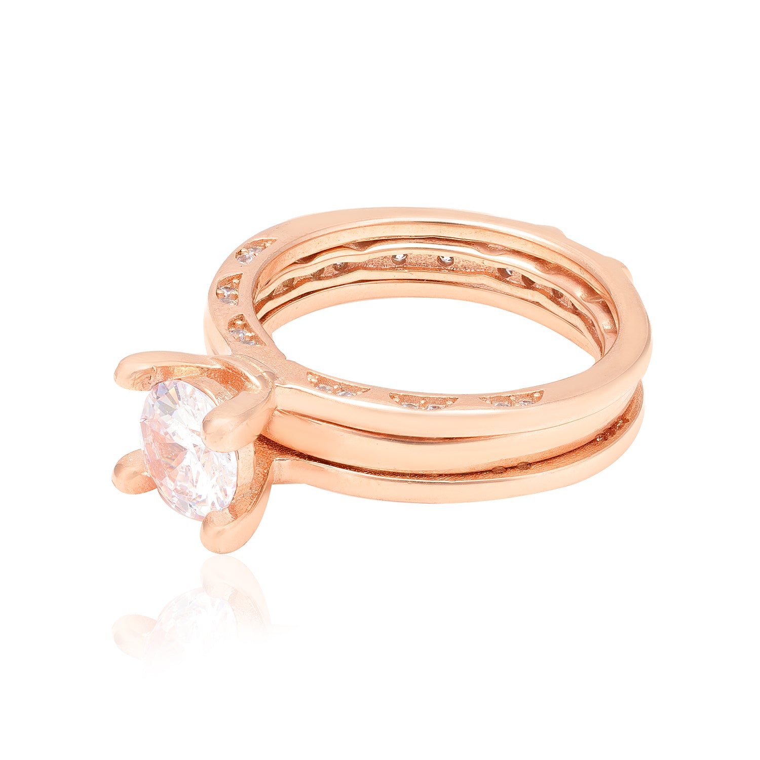 Rose Gold Luminescence Solitaire Ring 
